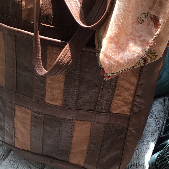 Patchwork Leather Tote Bag - Picture 3 of 6